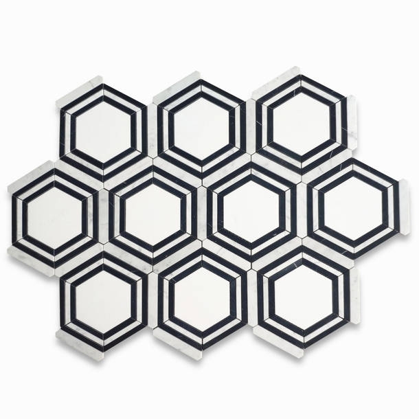 Marble Online 10" x 10" Marble Mosaic Wall & Floor Tile Wayfair